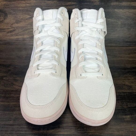 Nike Dunk High Retro PRM Cracked Leather Swoosh: DV0822-100 Size 11.5 - Picture 2 of 11